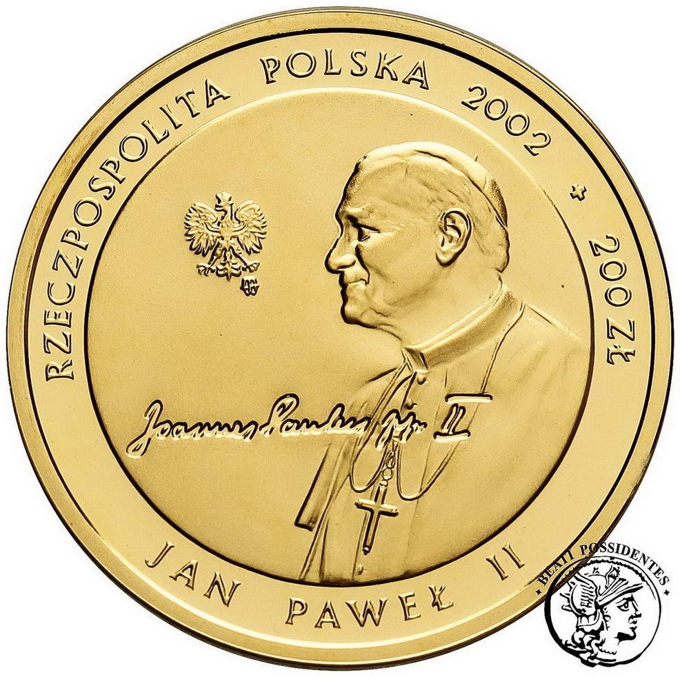 Polska III RP 200 złotych 2002 Jan Paweł II - Pontifex Maximus st. L