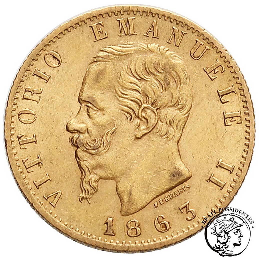 Włochy Emanuel II 20 lirów 1863 T st. 2