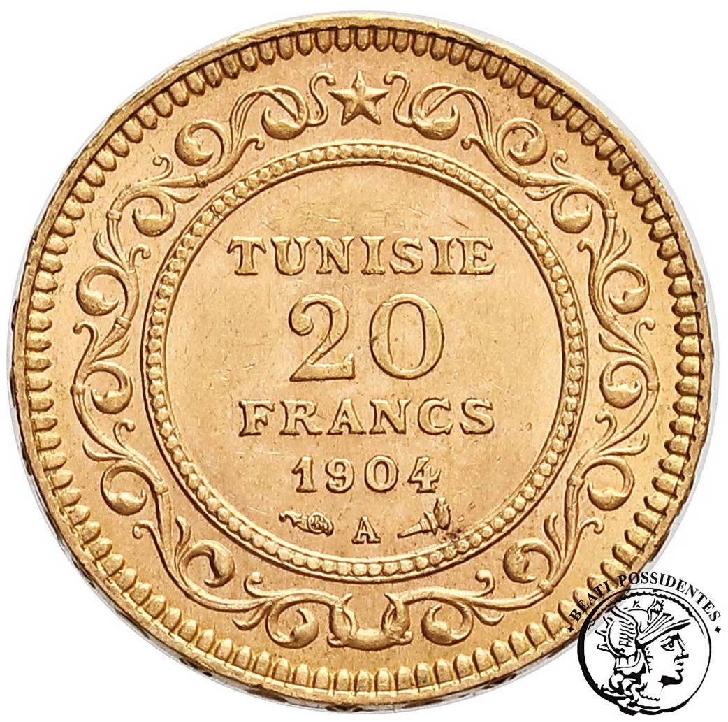 Tunezja 20 franków 1904 kolonia francuska st. 2