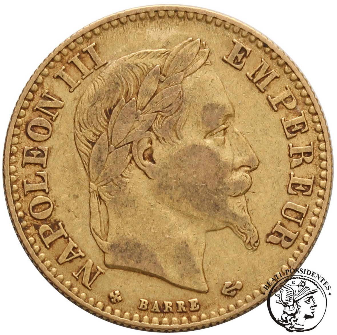 Francja Napoleon III 10 franków 1863 BB-Strasbourg st. 3