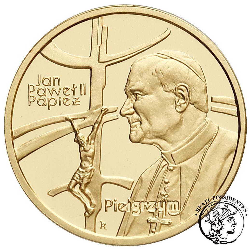 Polska 100 zł 1999 Jan Paweł II Papież Pielgrzym st. L  stempel lustrzany