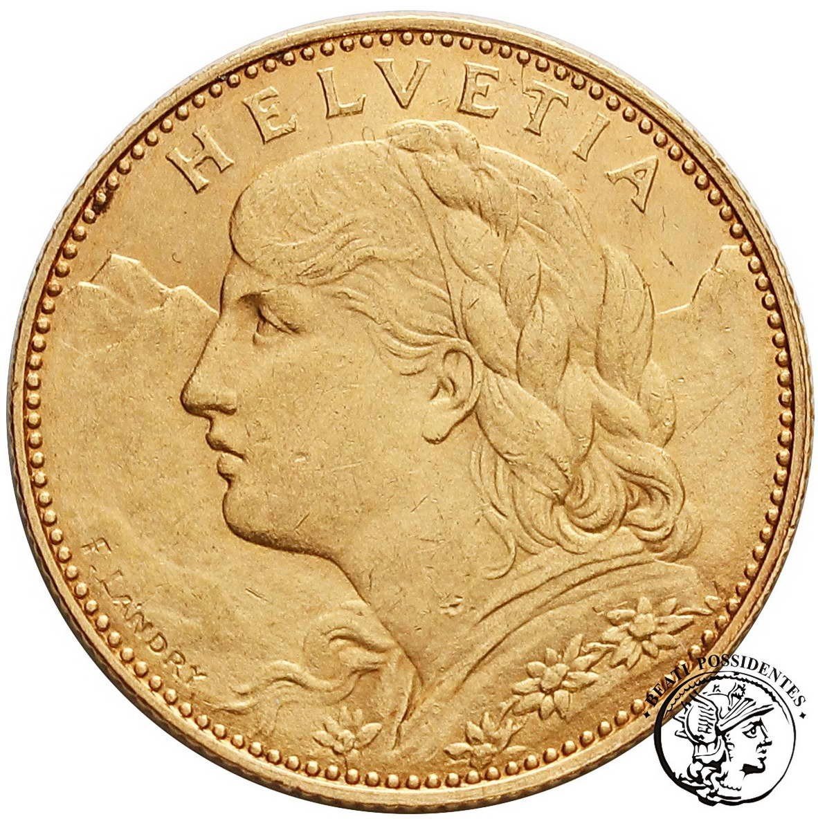 Szwajcaria 10 franków 1915 st. 2 