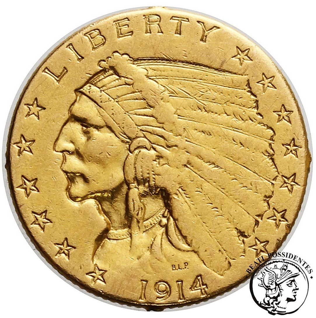 USA 2 1/2 dolara 1914 Filadelfia st. 3-