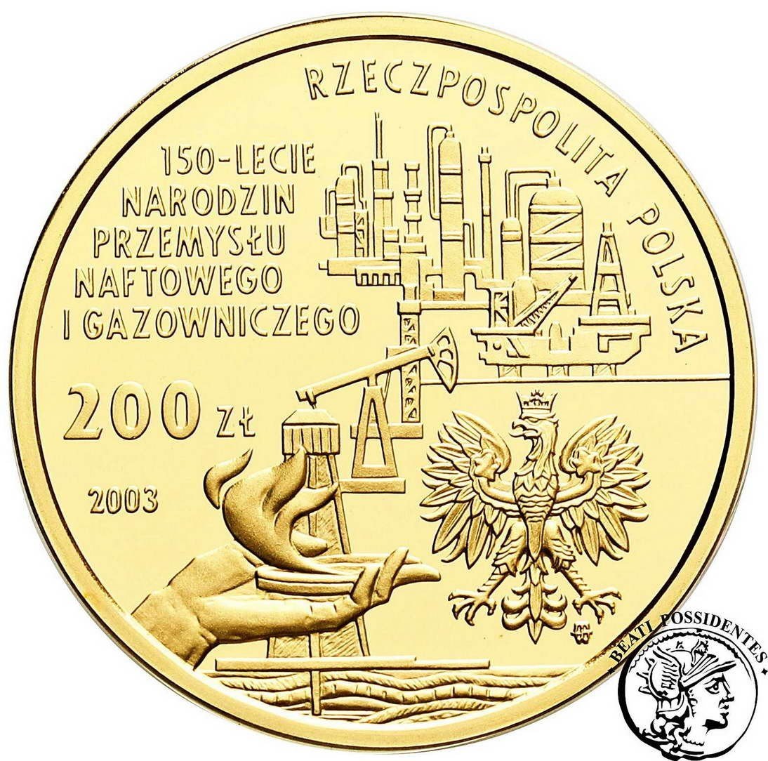 Polska III RP 200 złotych 2003 Przemysł Naftowy st.L