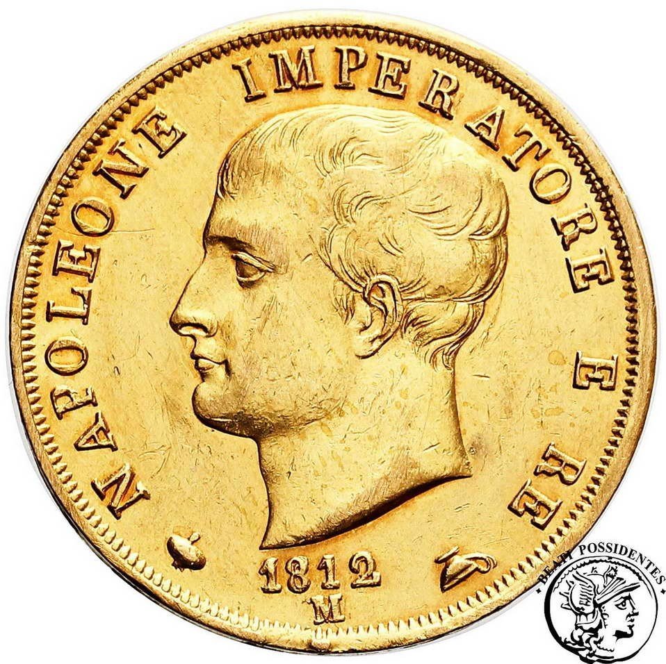 Włochy 40 lirów 1812 M Napoleon I st.2