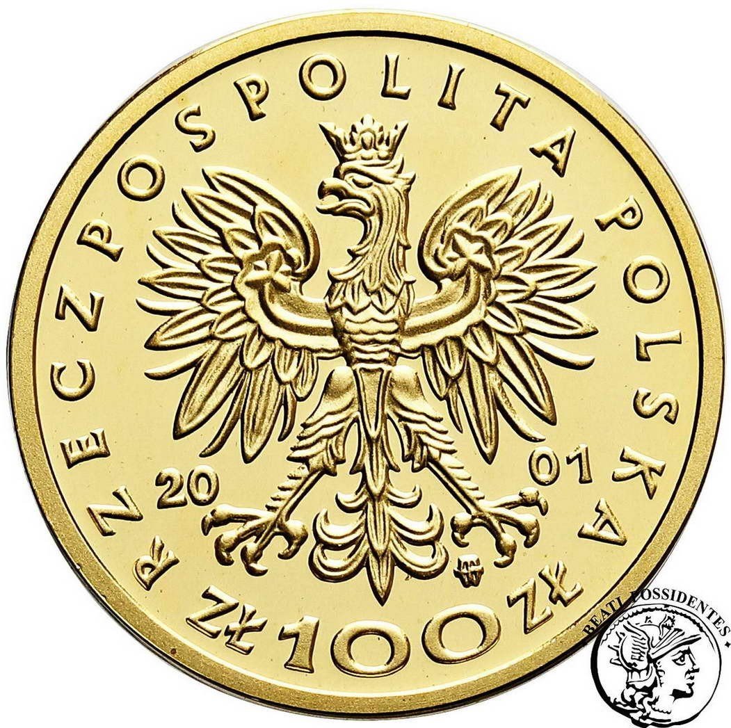 Polska III RP 100 złotych Władysław I Łokietek 2001 st.L