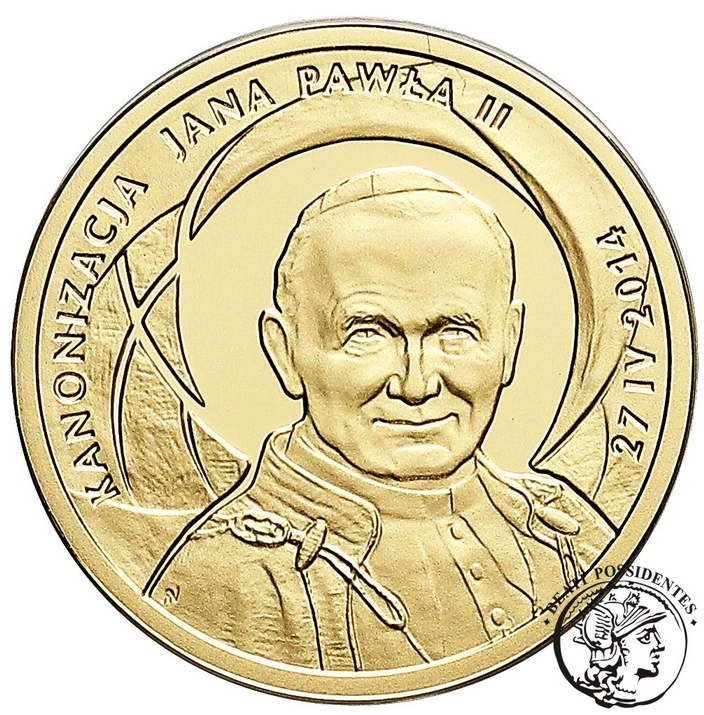 Polska III RP 100 złotych 2014 Jan Paweł II - Kanonizacja st.L