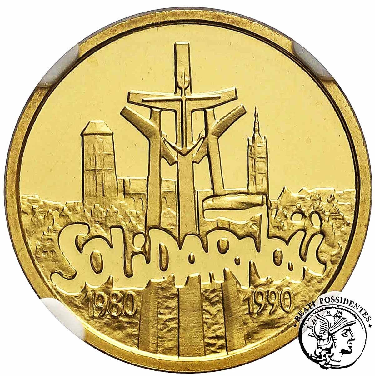 Polska III RP 20 000 złotych 1990 Solidarność NGC PF69 ULTRA CAMEO