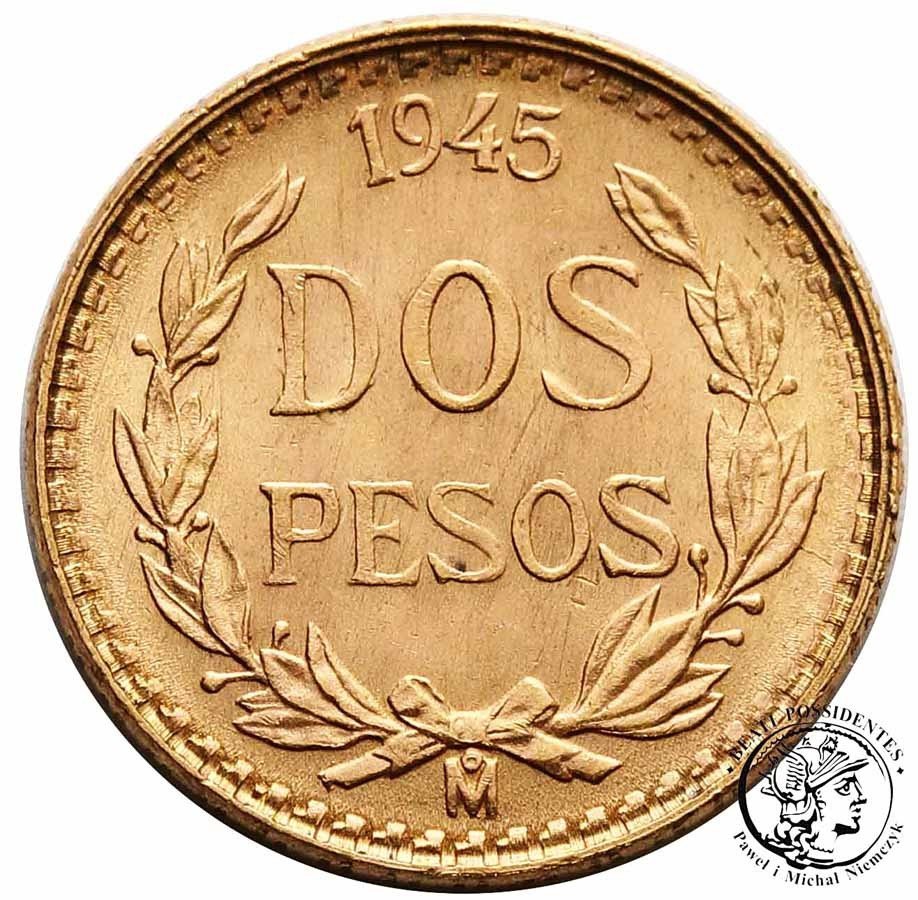 Meksyk 2 Pesos 1945 nowe bicie st. 1