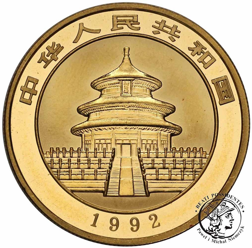 Chiny 100 Yuan 1992 Panda (1 uncja złota) st.L-