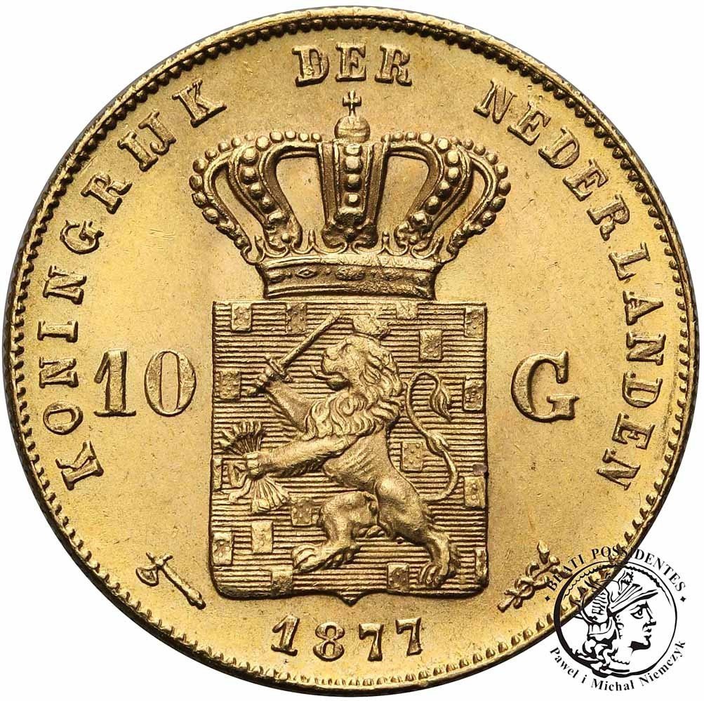 Holandia 10 Guldenów 1877 st.1