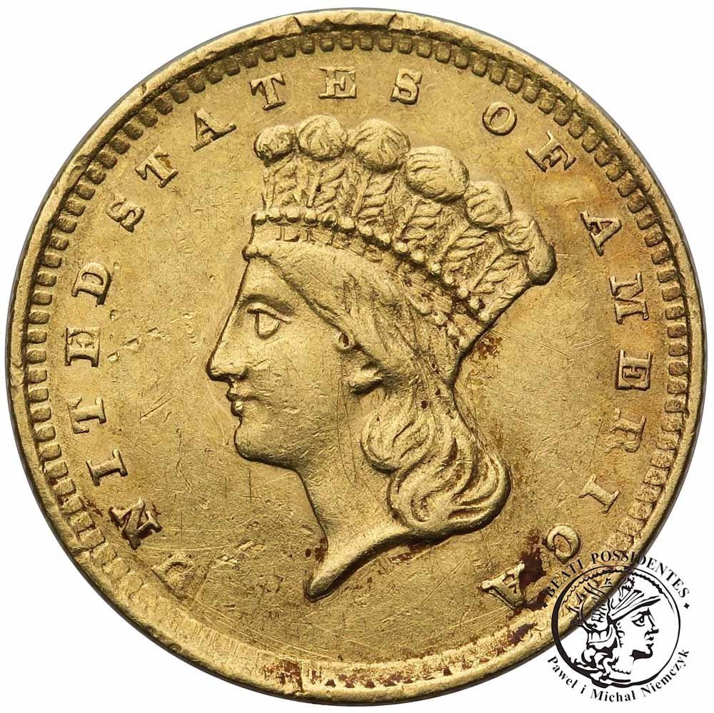 USA 1 dolar 1856 (typ 3) st.3+
