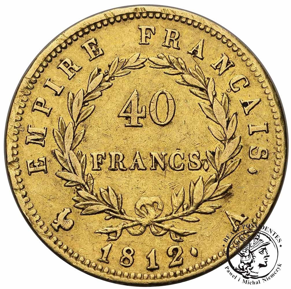 Francja 40 franków 1812 A Napoleon I st.3