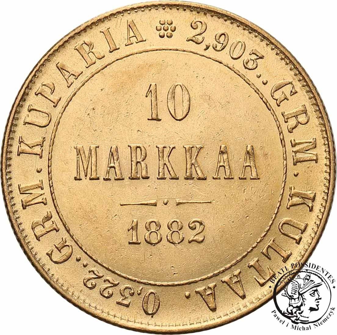 Finlandia Aleksander III 10 Marek 1882 st. 1/1-