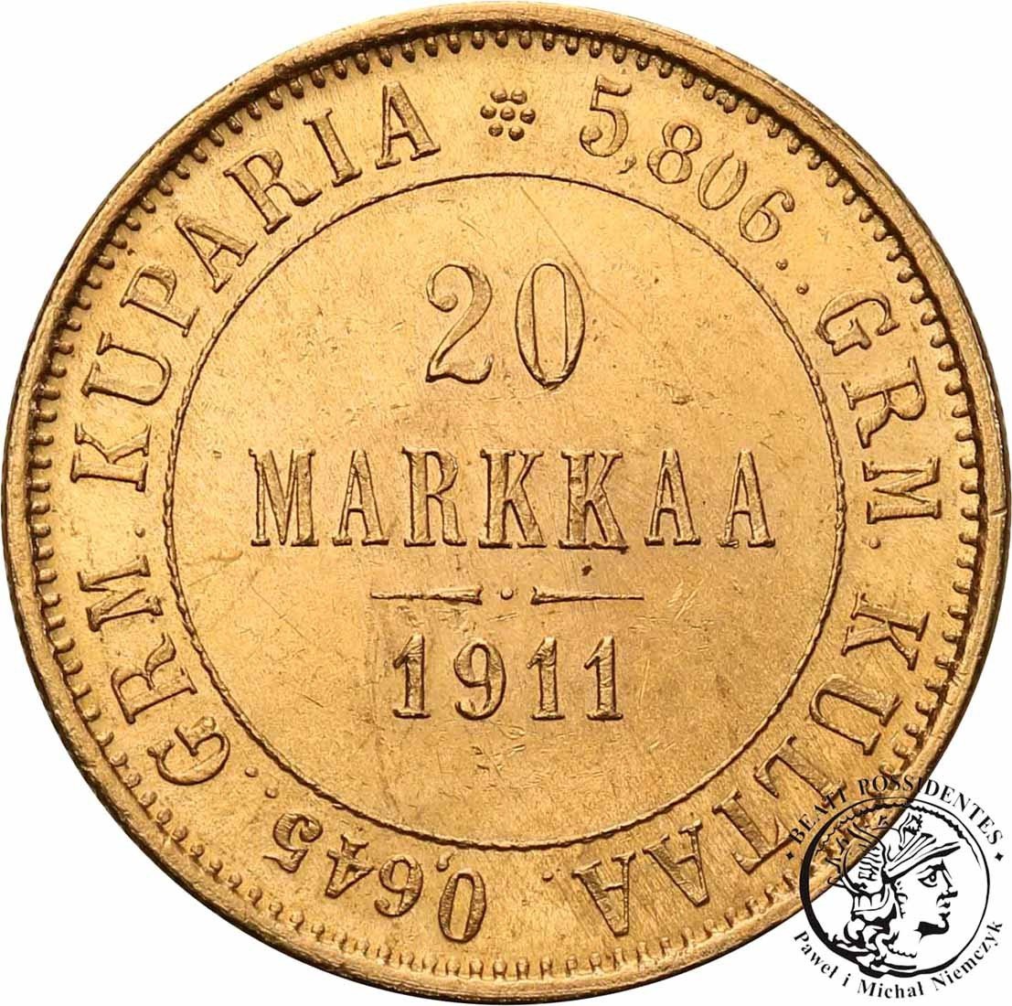 Finlandia Aleksander III 20 Marek 1911 st. 1/1-