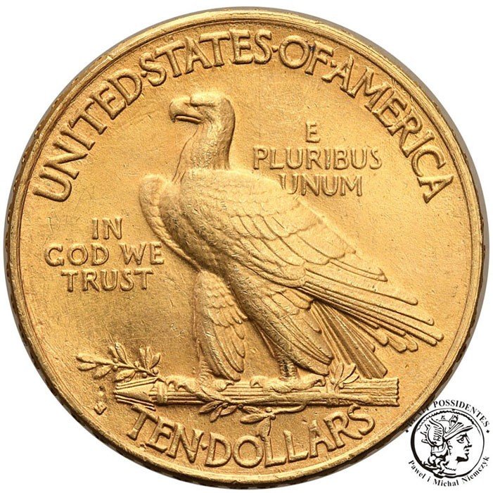 USA 10 $ dolarów 1916 Indianin San Francisco st. 2+