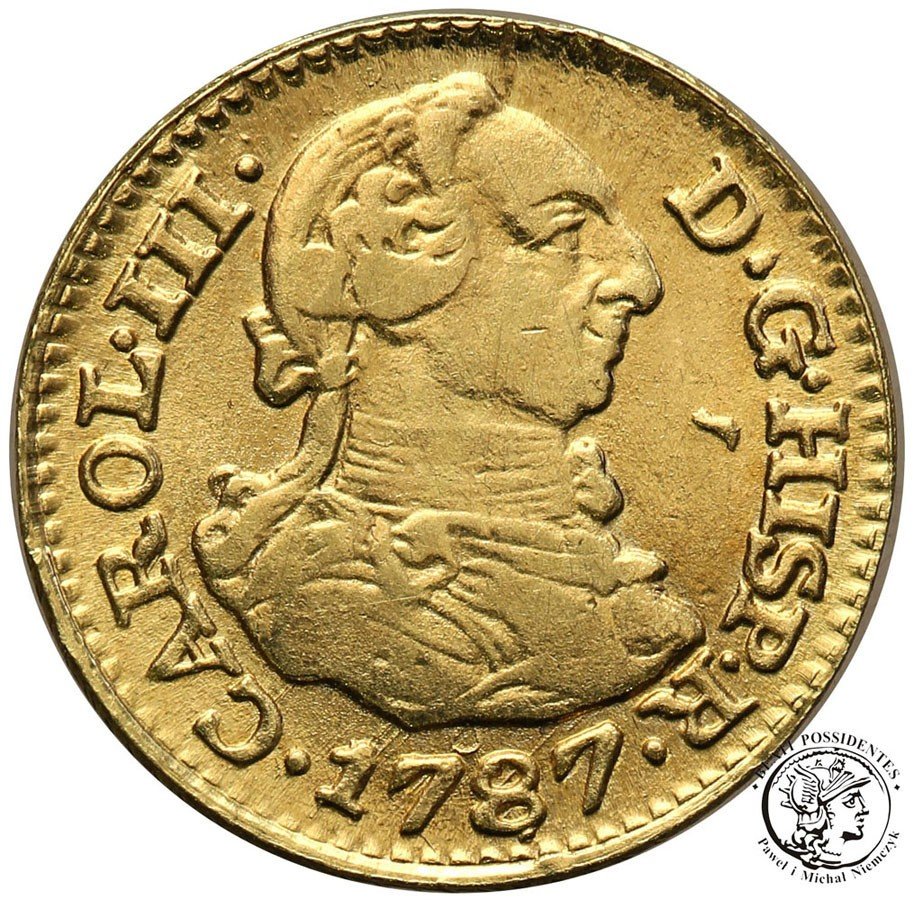 Hiszpania 1/2 Escudo 1787 Madrid st. 2-