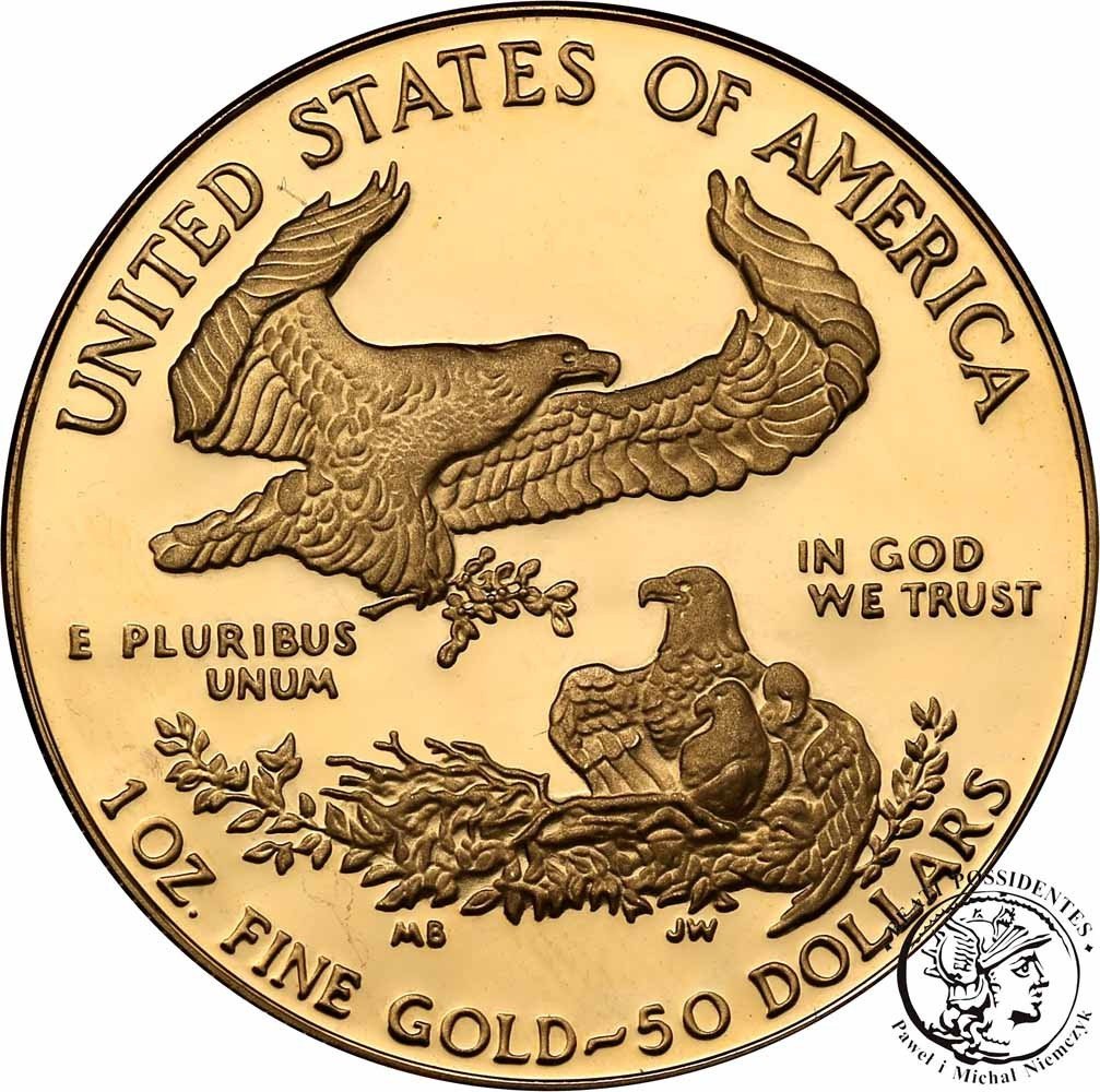 USA 50 dolarów 1986 uncja złota st.L/L-