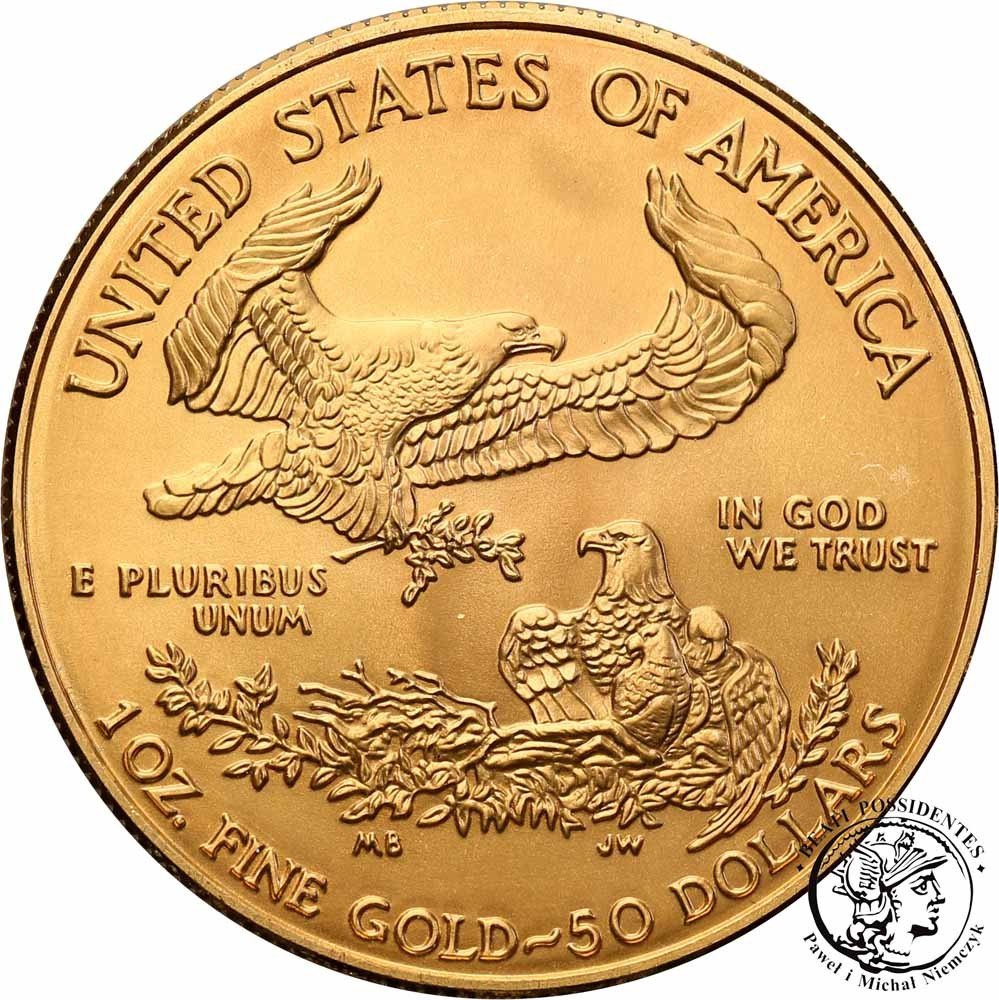 USA 50 dolarów 2001 uncja złota st.1