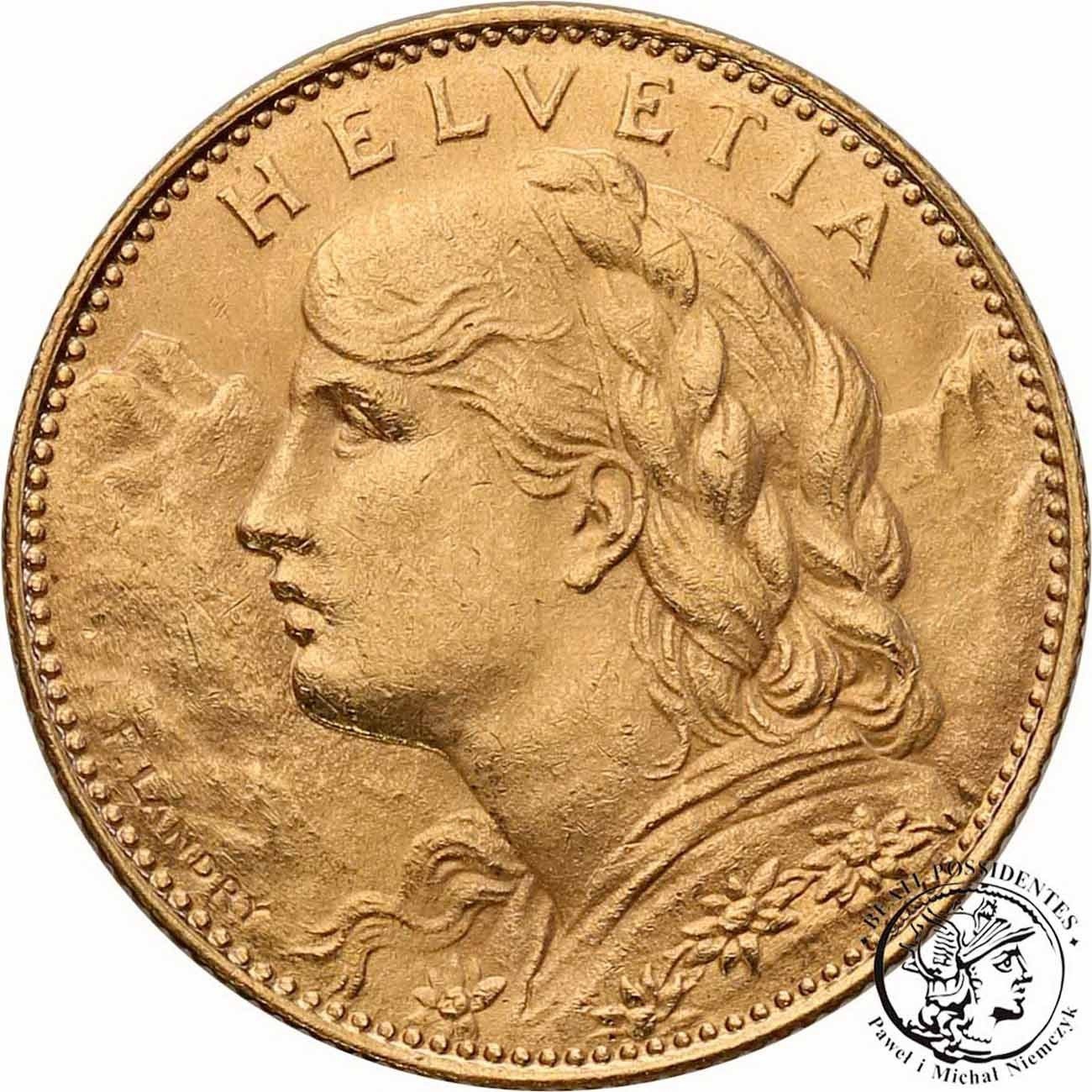 Szwajcaria 10 franków 1916 B st. 1