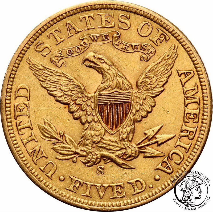 USA 5 dolarów 1902 S San Francisco st. 2