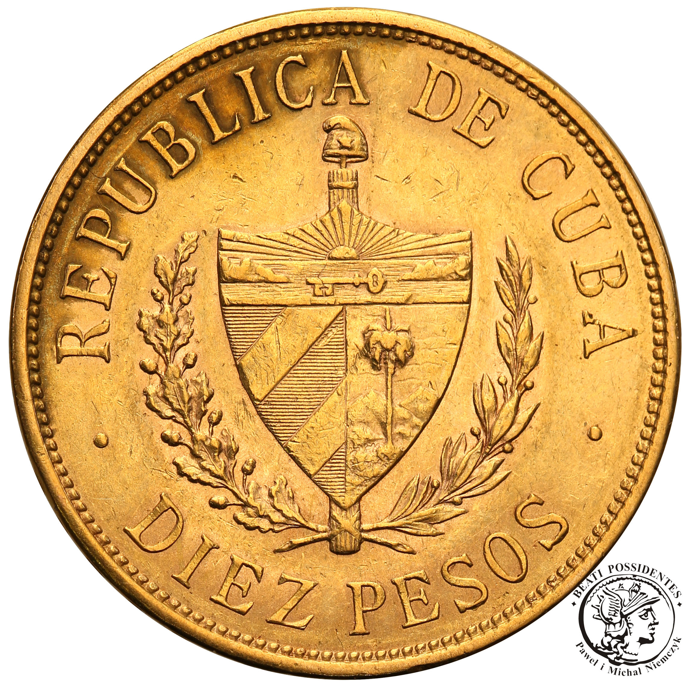 Kuba 10 Pesos 1916 st.2+