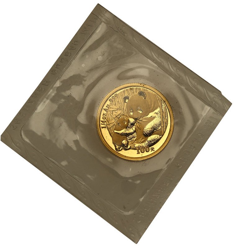 Chiny 100 Yuan 2005 (1/4 uncji złota) st.L