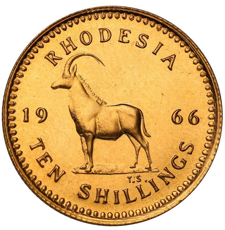 Rodezja 10 schillings 1966 st.1