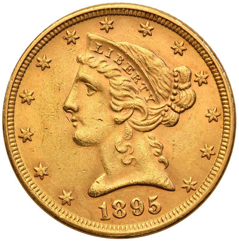 USA 5 dolarów 1895 Philadelphia st.2-