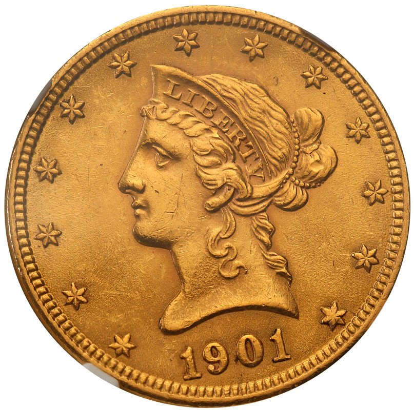 USA 10 dolarów 1901 NGC MS62