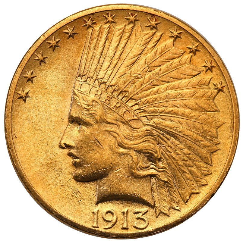 USA 10 dolarów 1913 Indianin st.1