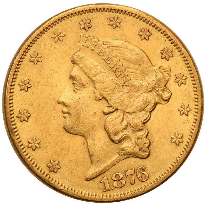 USA 20 dolarów 1876 S San Francisco st.2+