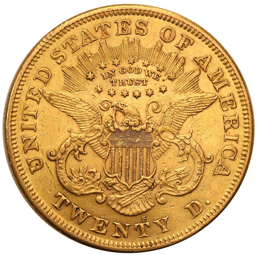 USA 20 dolarów 1876 S San Francisco st.2+