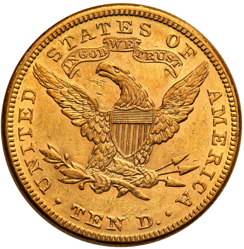 USA 10 $ dolarów 1887 Philadelphia st.1/1- RZADKA