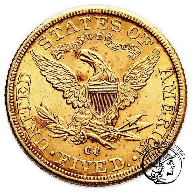USA 5 $ dolarów 1891 CC Carson City st.2