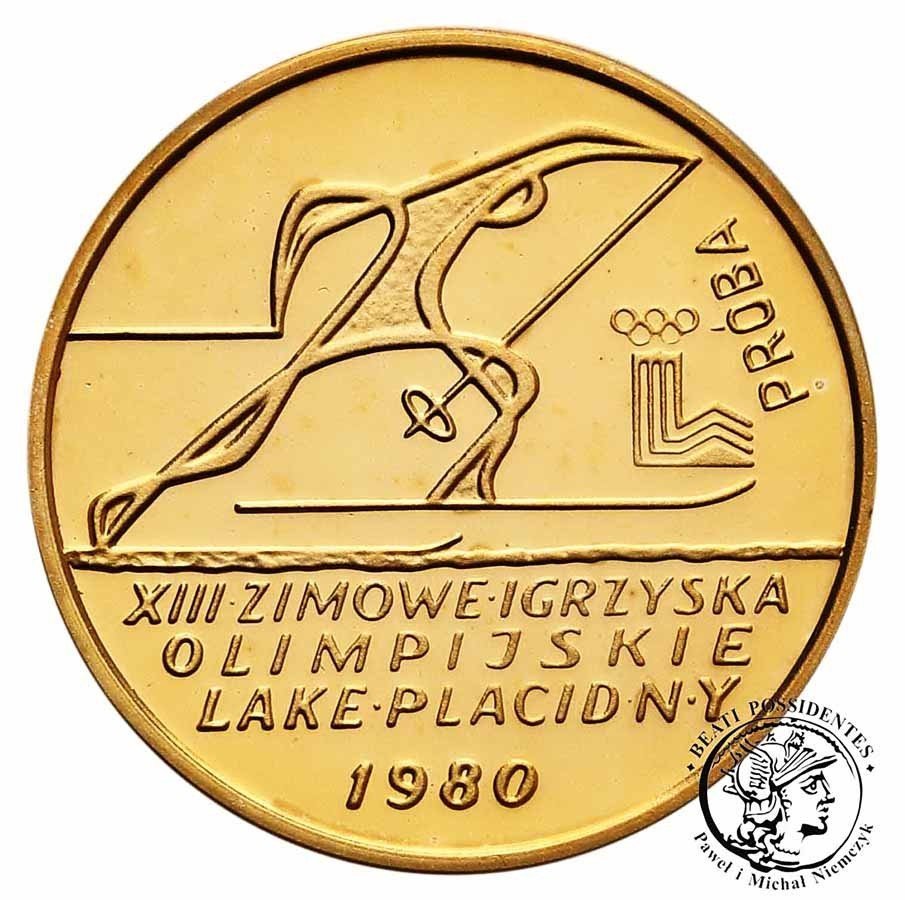 Polska PRL PRÓBA ZŁOTO 2000 złotych 1980 Lake Placid st. L