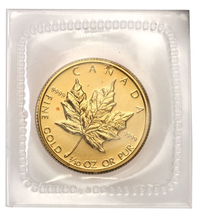 Kanada 5 dolarów 1987 liść klonowy (1/10 uncji złota) st.1