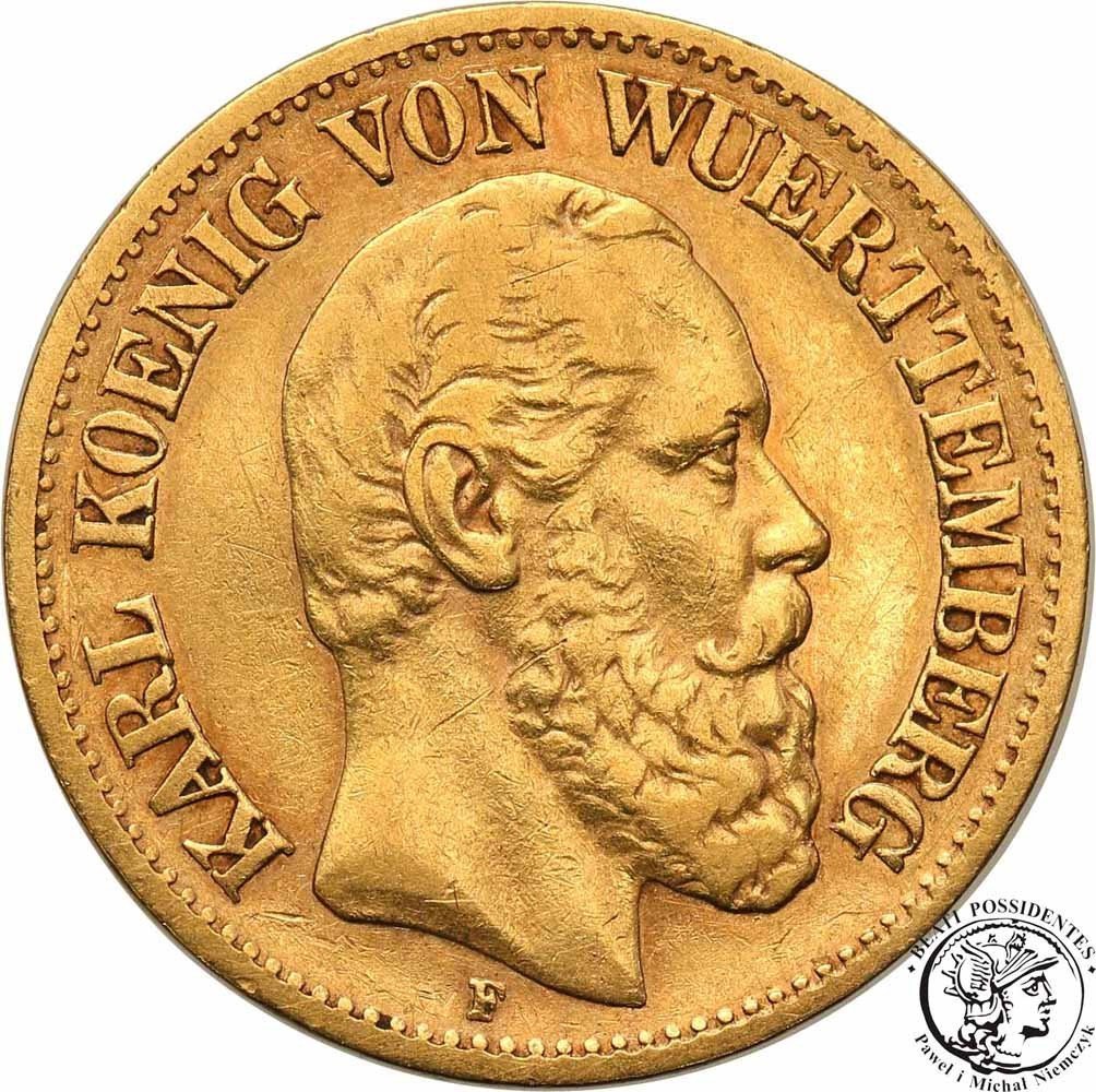 Niemcy Wirttembergia 10 Marek 1876 st. 3