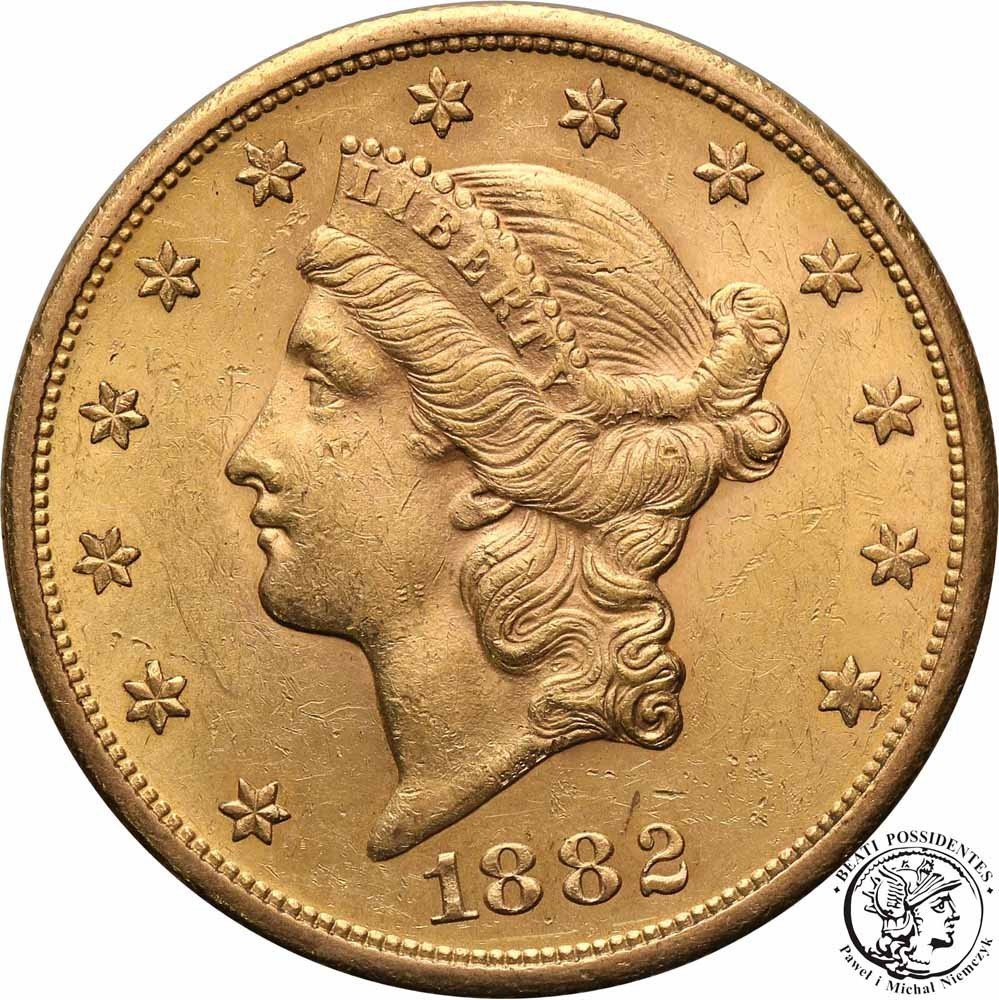 USA 20 dolarów 1882 S San Francisco st. 2+