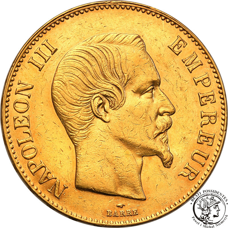 Francja Napoleon III 100 franków 1858 A Paryż st. 2