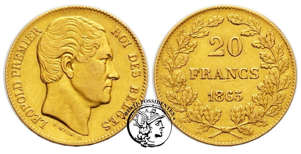 Belgia 20 Francs 1865 st.3