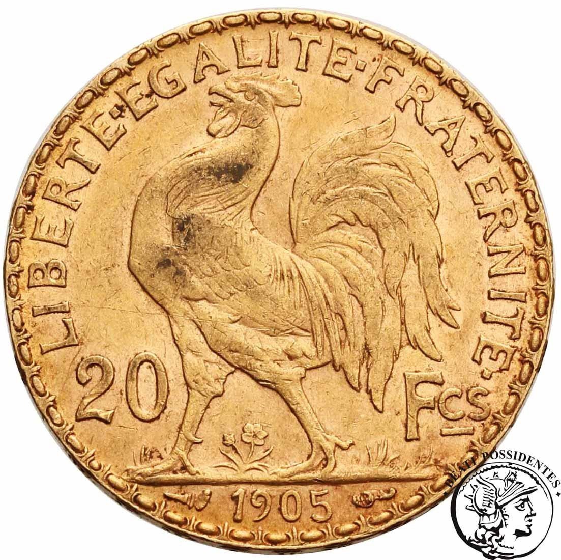 Francja 20 franków 1905 st. 2