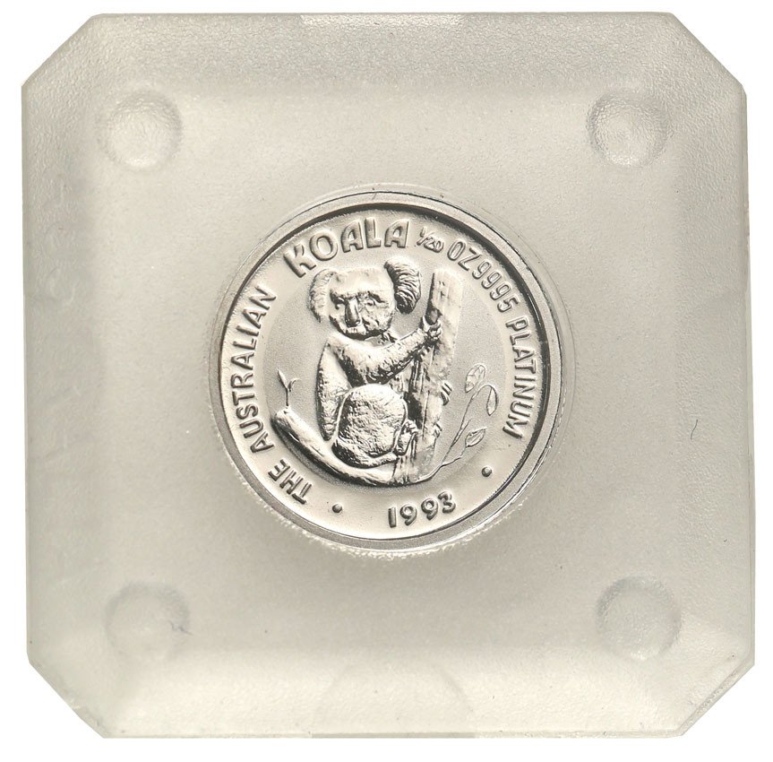 Australia 5 dolarów 1993 koala platyna 1/20 oz st.L