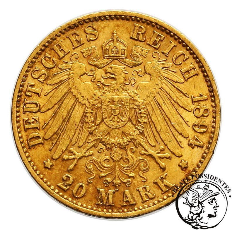 Niemcy Saksonia Albert 20 Marek 1894 E