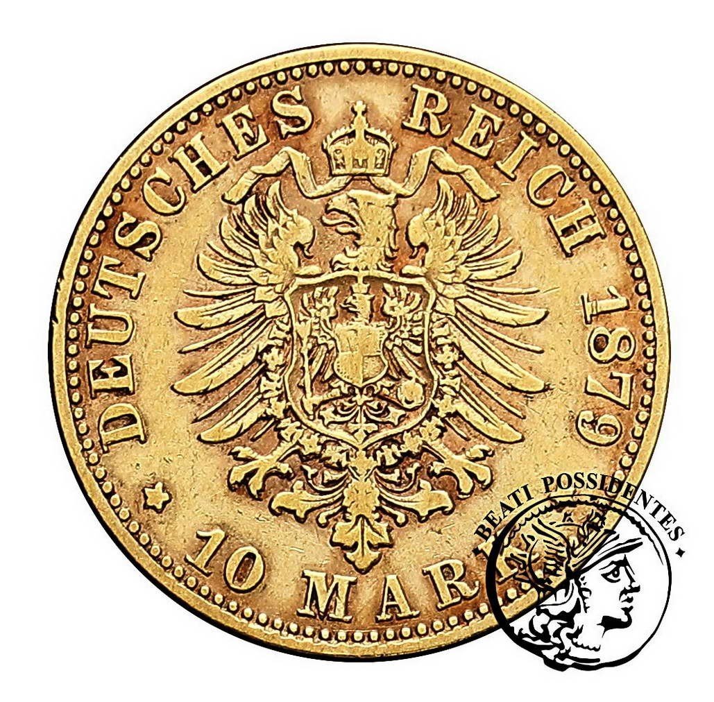Niemcy Saksonia Albert 10 Marek 1879 E st. 3