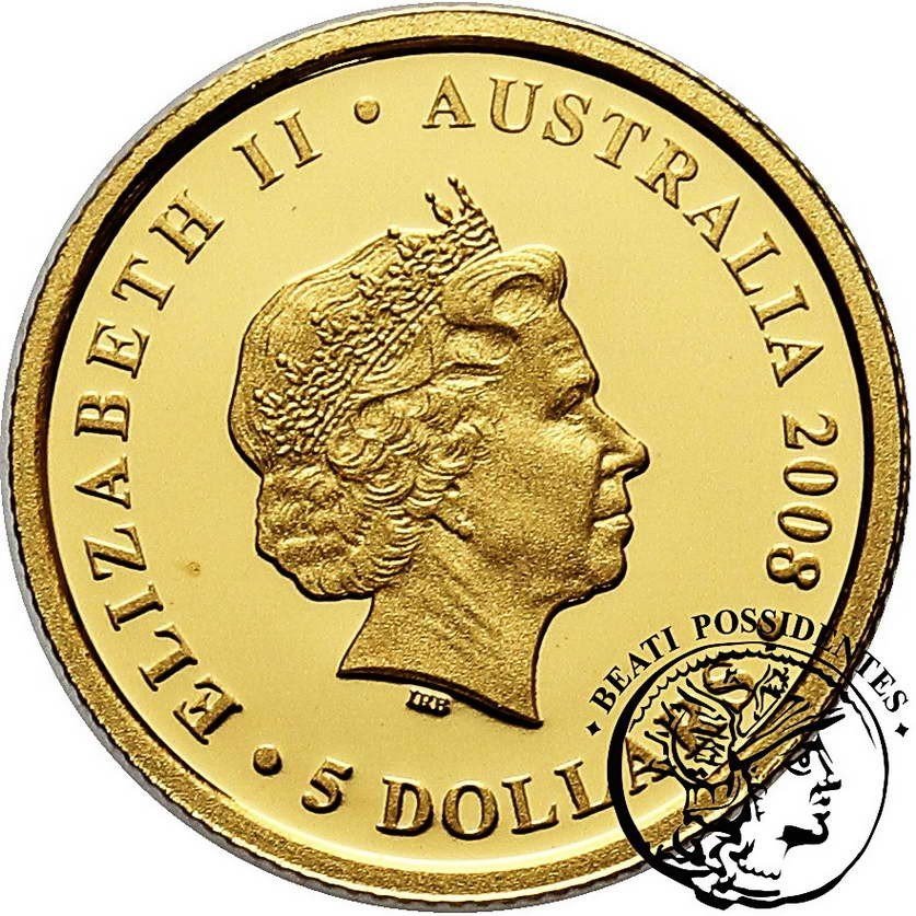 Australia 5 dolarów 2008 Koala st. L