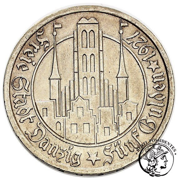 Wolne Miasto Gdańsk 5 Guldenów 1927 st. 2