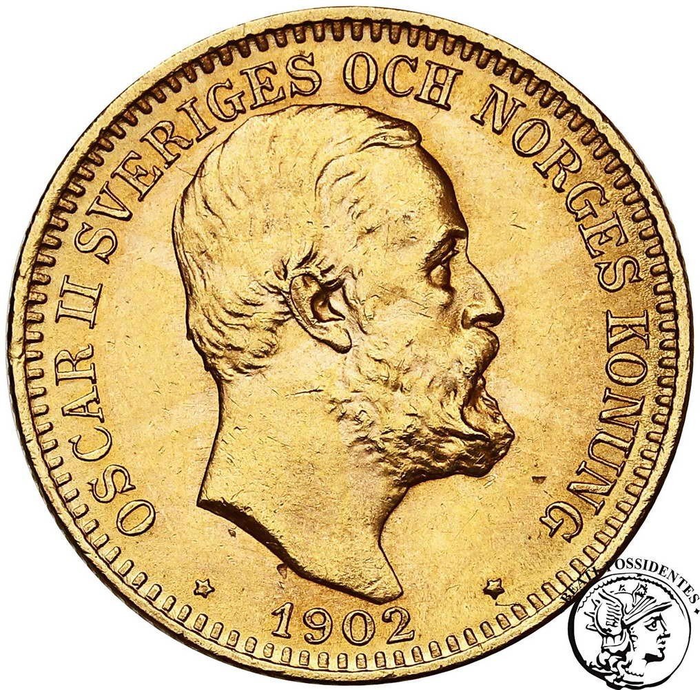 Szwecja Oscar II 20 koron 1902 st. 1-