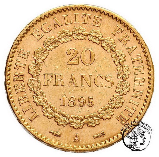 Francja 20 Franków 1895 A III Republika st.2