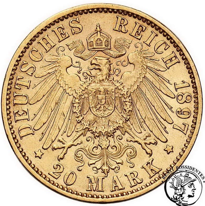 Niemcy Wilhelm 20 Marek 1897 F Wirttembergia st.2-